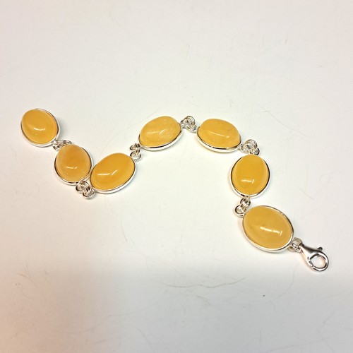 HWG-2409 Bracelet, Lemon 7 Oval Stones $183 at Hunter Wolff Gallery